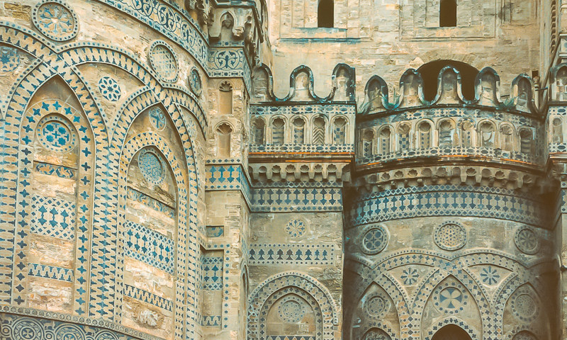 Detail of the cathedral in Palermo.
