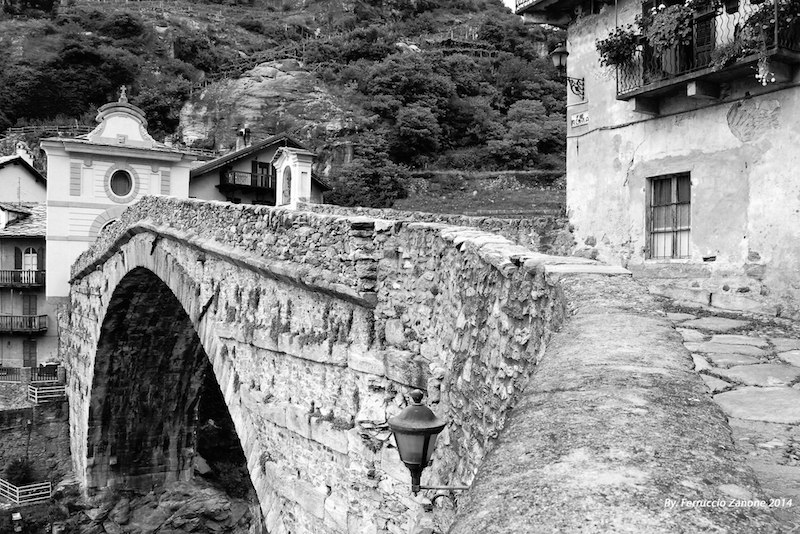 Pont Saint Martin in Aosta, along the Via Francigena. 