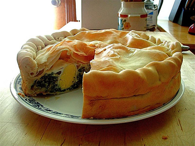 Nourriture traditionnelle de Pâques : gâteau de pasqualina 