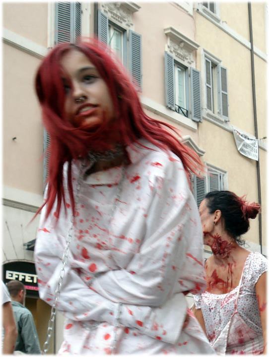 Italian Zombie walk at Halloween