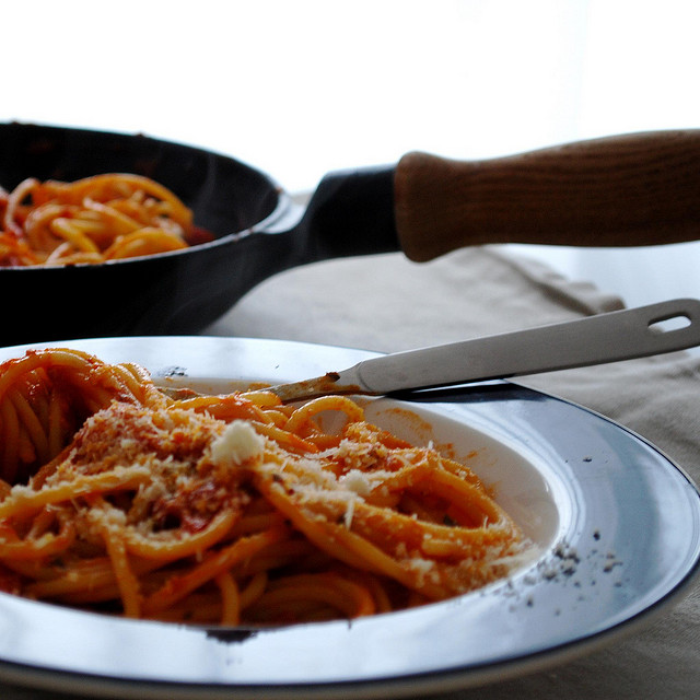 Amazing in its simplicity and a staple in the history of Italian cuisine: pasta and pomodoro 