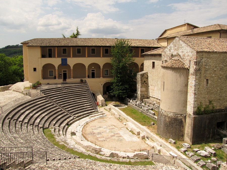 The roman amphitheatre in Spoleto. 