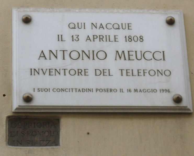 Here it was born: Antonio Meucci Inventor of the Telephone