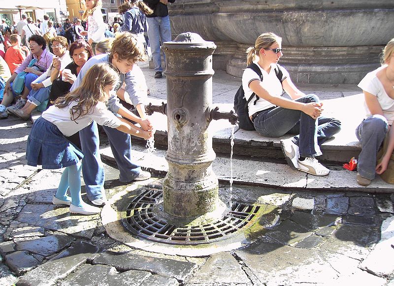 Rome Drinking Water Fountains Map Nasoni - Public Fountains In Rome - Free Fresh Water In Rome - Life In Italy