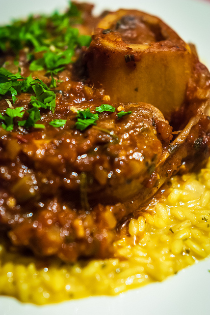 Ossobuco and risotto alla Milanese