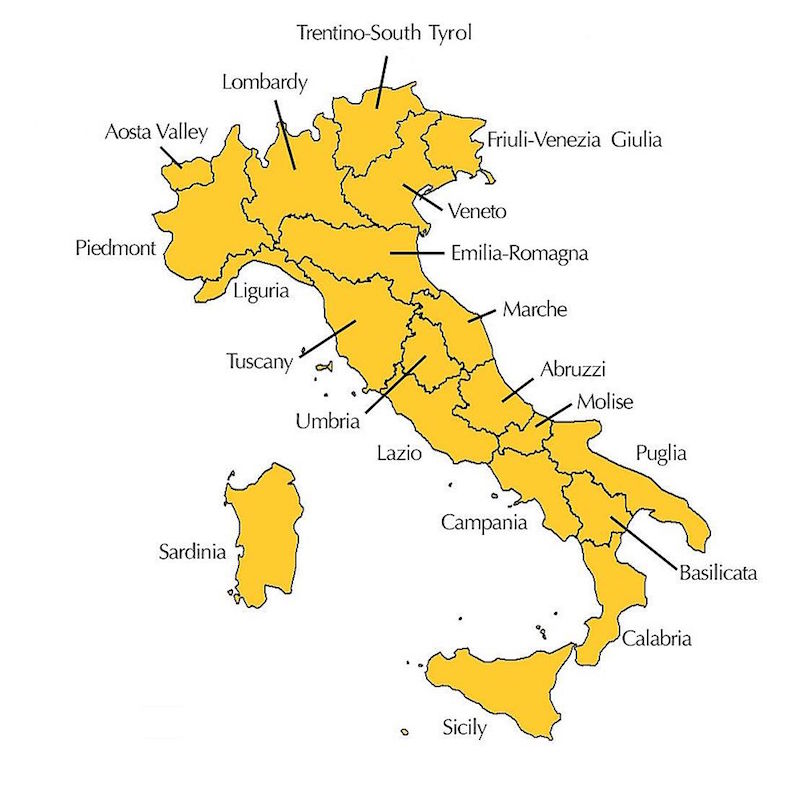 northern regions of italy