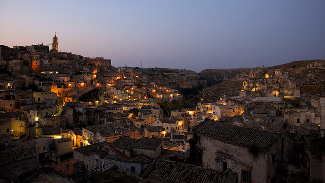 Matera, in Basilicata, City of Culture 2019. Southern Italy weather is milder than in the North of Italy