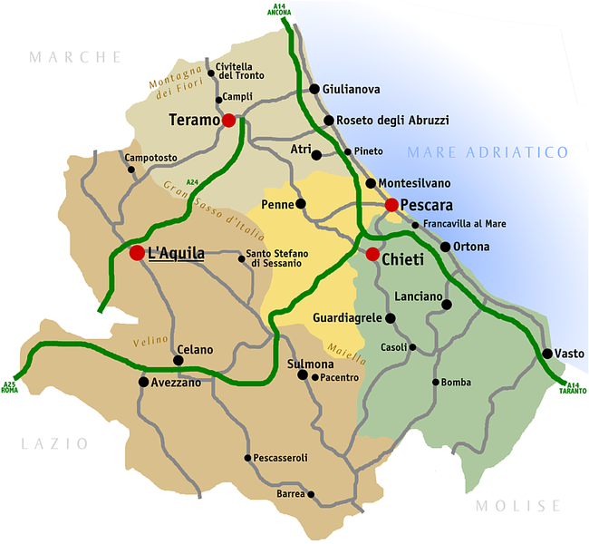 Abruzzo A Beautiful Region To Discover In Italy Life In Italy Abruzzo Regione Abruzzo Mappa 