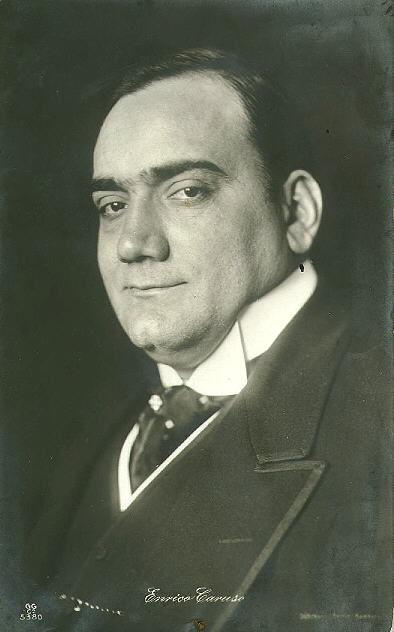 A 1910 postcard of Enrico Caruso (wikimedia)