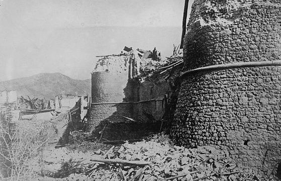 Nerola - Castello Orsini, Avezzano Earthquake, 1915 