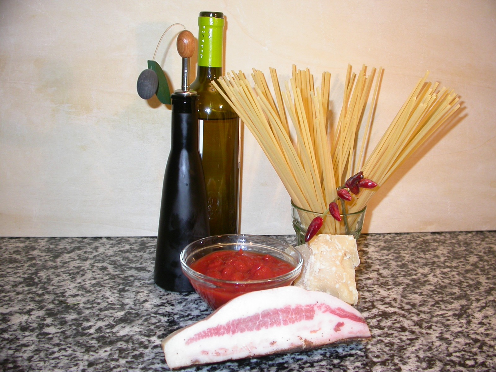 Ingredients for Amatriciana