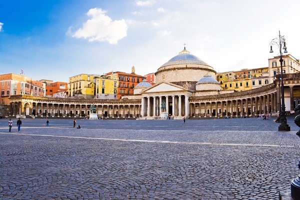Piazza del Plebiscito, Naples. The historic centre of Naples is a Unesco World Heritage Site