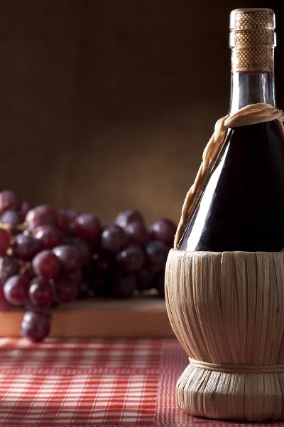 Chianti, one of the most famous Italian Red Wines, is sometimes still sold in traditional flasks