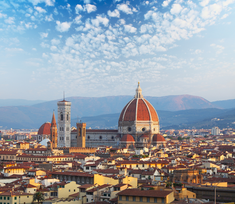 Panoramic view of Florence from Piazzale Michelangelo 