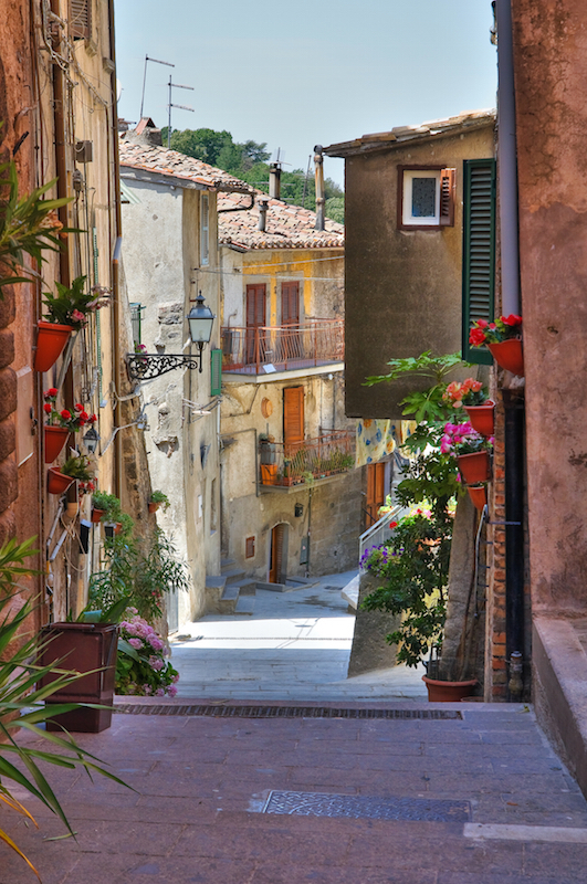 Alleyway in Soriano del Cimino, a small village in Lazio. 