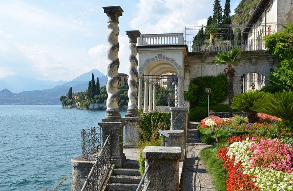 View to the lake Como from villa Monastero. Italy