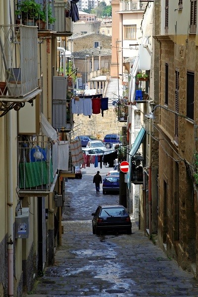 Street in Caltanissetta, Sicily 