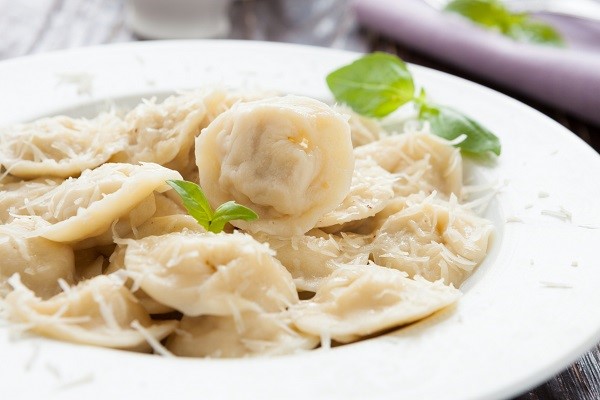 Stuffed pasta like ravioli is better with a simple sauce that doesn't cover the taste of the filling 