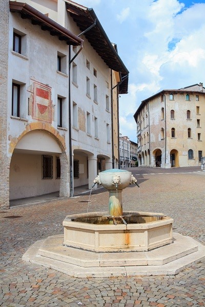Fountain in St. Mark's Square, Pordenone