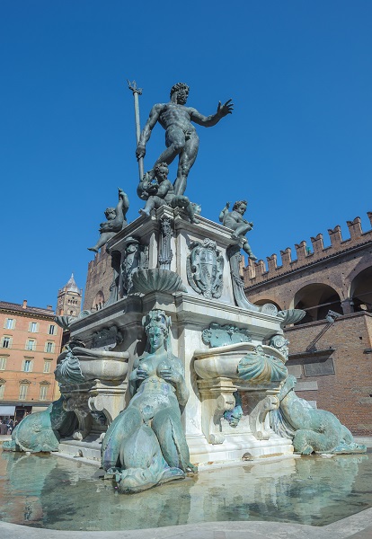 Bologna, Neptune's statue in Piazza Maggiore 