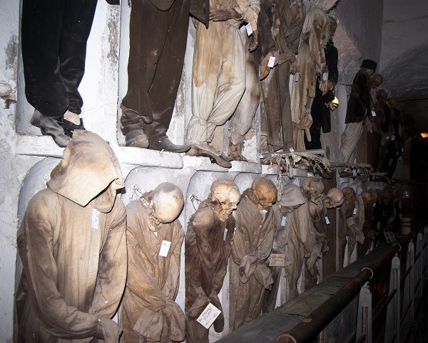 The monks' section of the Capuchinis' Catacombs in Palermo 