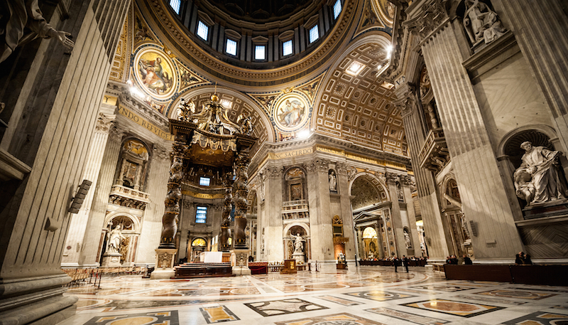 Interior of the St. Peter's Basilica, Vatican City