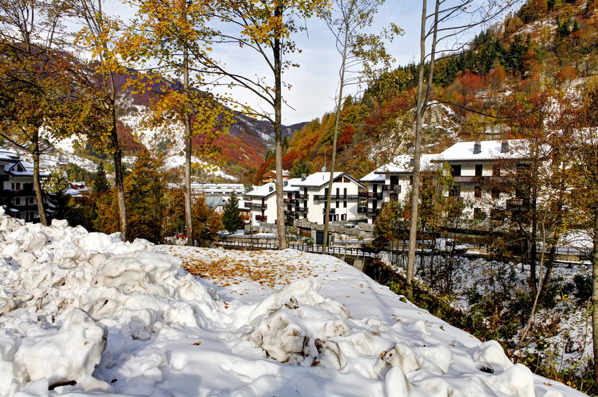 Limone Piemonte, Italy. Ski resort town. Beginning of Nov.2011.