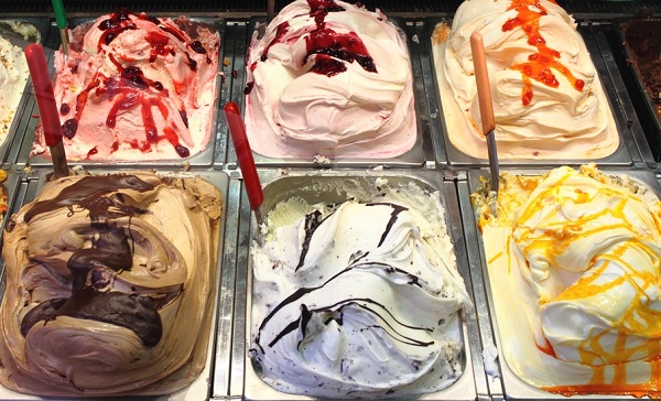 The artisan ice-cream in Italy is usually creamy and soft 