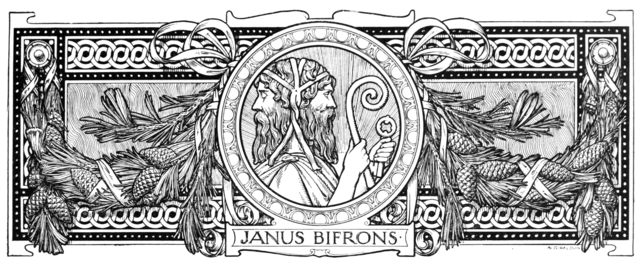 Janus pagan symbol of January Life in Italy