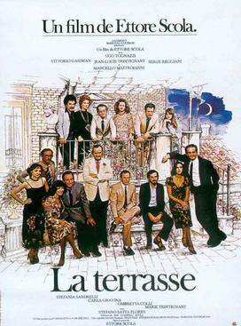 French poster for Scola's "La Terrazza" which inspired  Sorrentino's "La Grande Bellezza" 