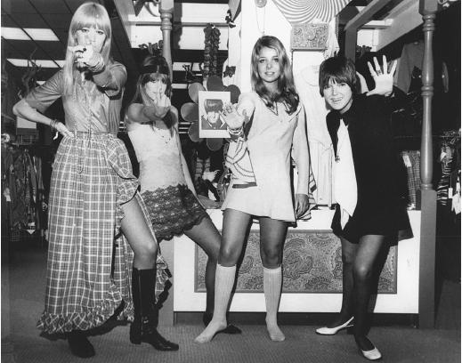 Mary Quant and her creations 1968