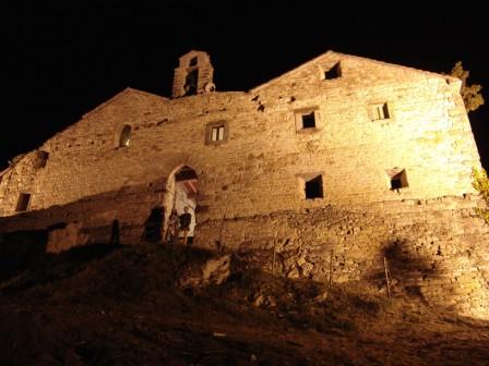 The Mignano Castle Gate at night