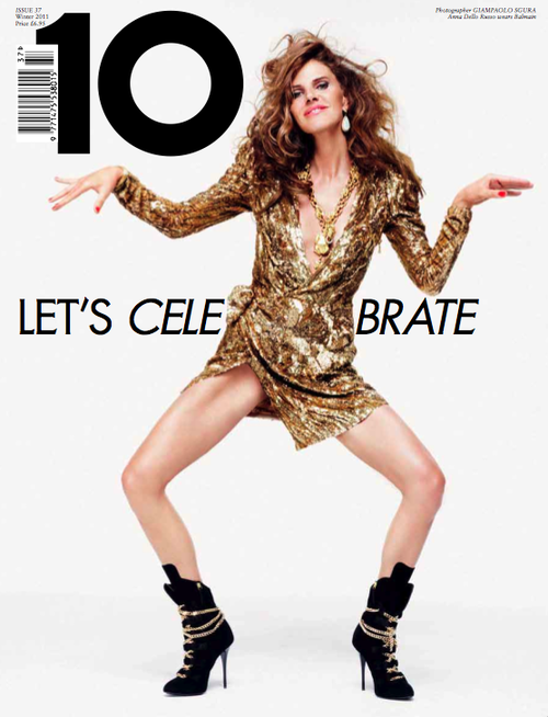 Anna Dello Russo Ten Magazine Gold Balmain