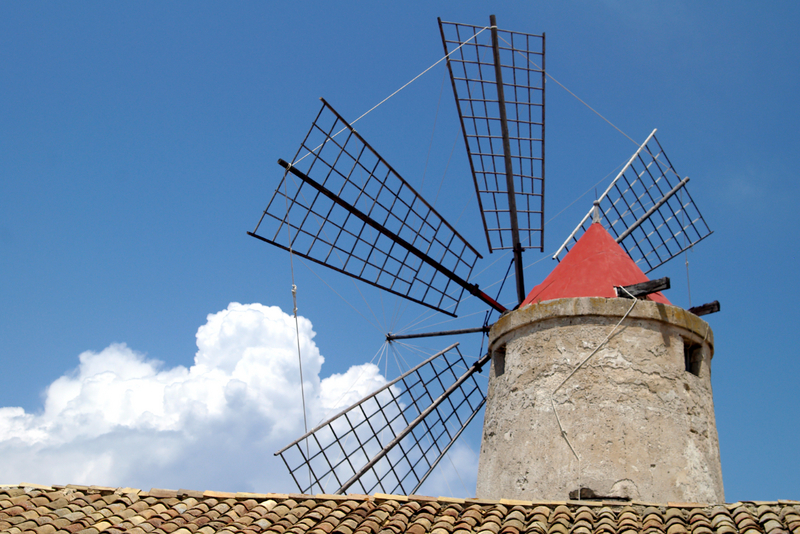 A windmill at the "saline di Trapani"