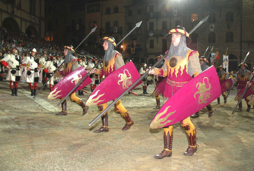 Marching at Joust of Saracen in Arezzo