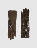 black leather gloves