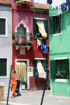 Italian terrace and balcony in countryside