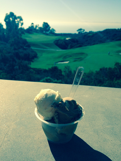 Gelato and a lovely view: what a way to relax, but make sure it's gelato artigianale! 