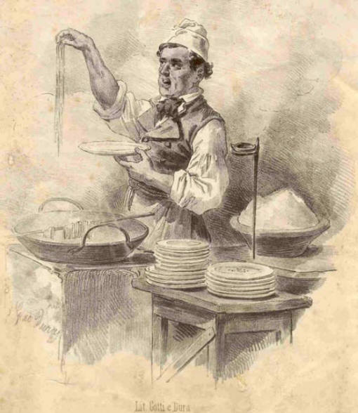 19th century Maccaronaro selling pasta
