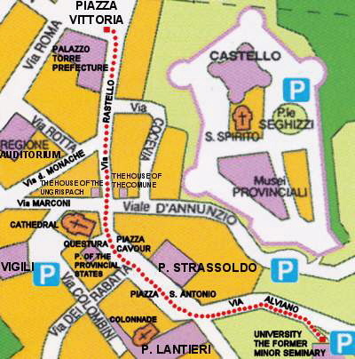 University to Piazza Vittoria Map