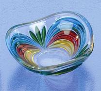 murano serving glass dish