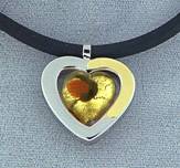murano glass heart necklace