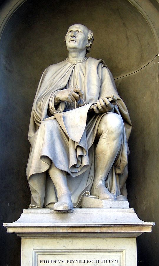 Filippo Brunelleschi, in a sculpture kept at Florence Duomo 