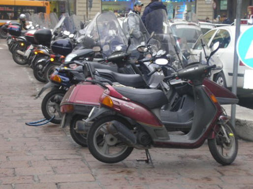 Motorbikes are the main Mode of Transportation in Bologna