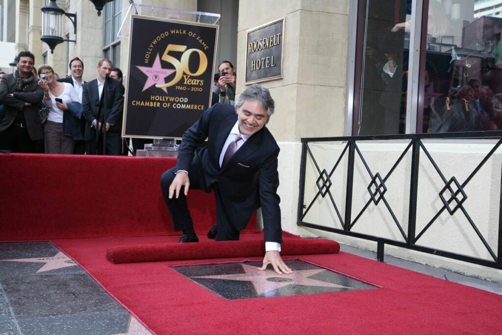Andrea Bocelli during the award ceremony - Walk of Fame