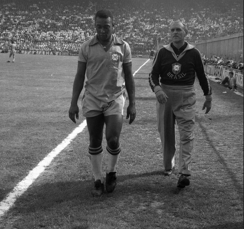 Pelé at the San Siro Stadium in Milan