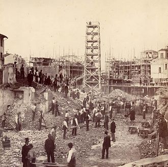 Milan’s Galleria Vittorio Emanuele II construction