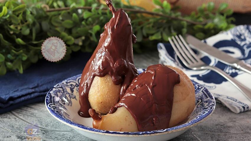 Pears with chocolate